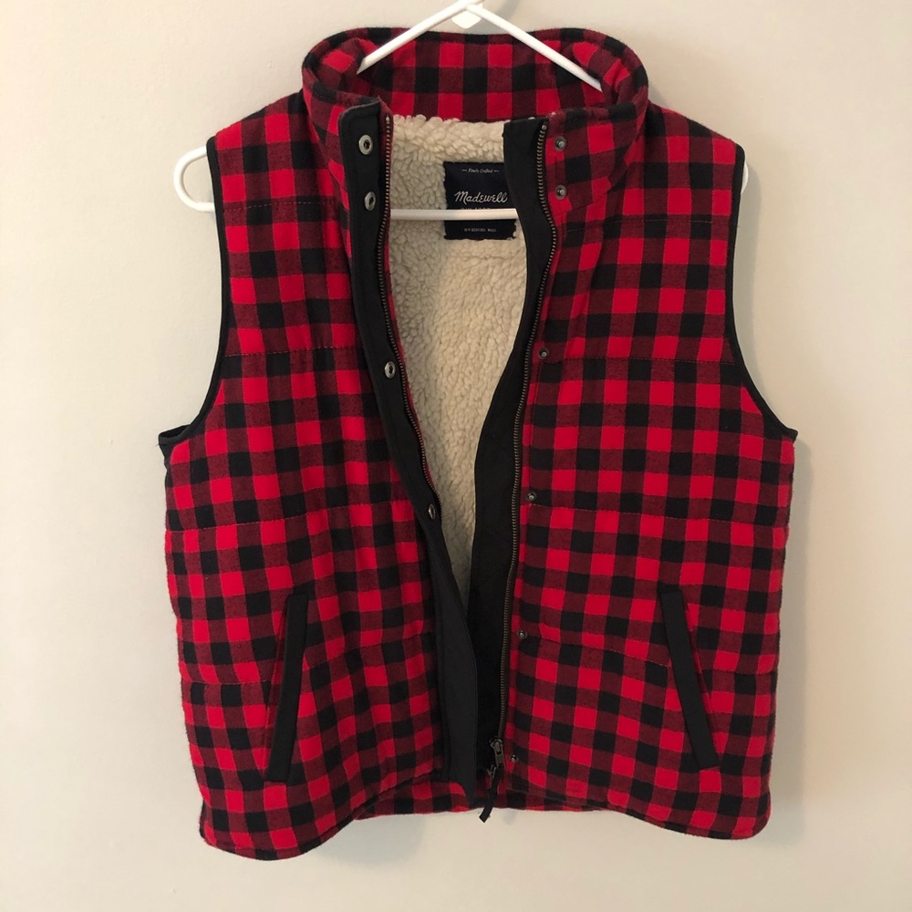 Sherpa-lined Buffalo Plaid Vest